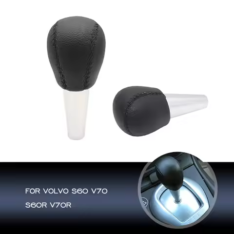 For Volvo S60 V70 S60R V70R Automatic Gear Shift Knob Leather Lever Shifter Hand Ball Handle Stick C