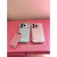 Phone Phone Case Suitable for iPhone 11 12 13 14 15 16 17 Pro max Plus Air Blue Pink Polka Dot Shock