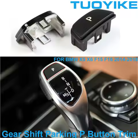 Car Gear Shift Lever P Parking Button M Sport For BMW 3 5 7-Series X3 X4 X5 X6 E90 E60 E70 F30 F35 F