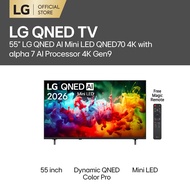55 inch LG QNED AI Mini LED QNED70 4K Smart TV 2026