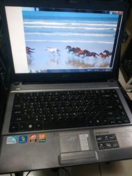 14吋宏碁筆電acer ASPIRE 4810TZG可過電開機進系統 螢幕 鍵盤NG 適合外接 零件機 拍室箱