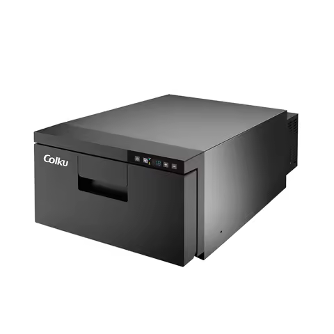 Colku DC21DRG Slide Door Car Fridge 12V 24V Compressor Refrigerator 21L Drawer Freezer For Camping C