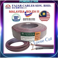 💥READY STOCK💥 (LOOSE CUT PER METER) FAJAR SPEAKER CABLE 0.75mm 42/0.15 X 2C 100% FULL COPPER WIRE 18