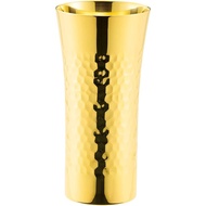 【Direct From Japan】Hashimoto Metal Stainless Hammered Tumbler 350cc 24K Gold Plated Inside and Out H