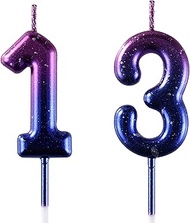 AOOLADA 13 & 31 Birthday Candle, 13th & 31st Cake Candles, Number 13 & 31 Birthday Candles for Cake 
