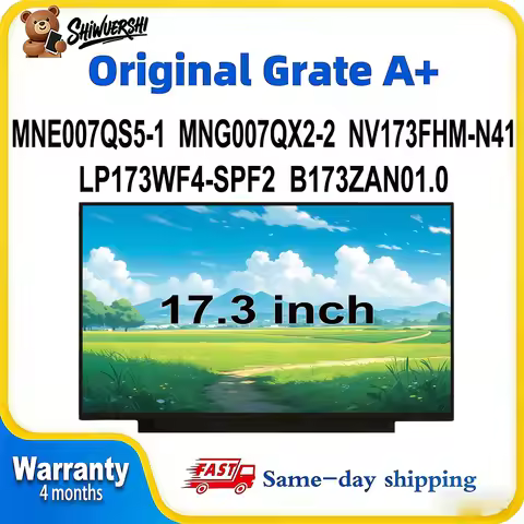 Original New A+ 17.3 inch Laptop Lcd Screen Monitor Panel MNE007QS5 1 MNG007QX2 2 NV173FHM N41 LP173