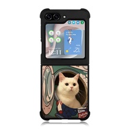 Casing Case Samsung Z Flip 5 4 3 , Z Fold 5 4 3 5G Cat Clean Plus AE2495 Custom A6