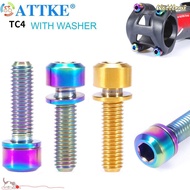 WATTLEMI Fixed Bolt 16mm/18mm/20mm Accessories Titanium with Washer Bike Parts