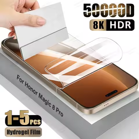 1-5PCS Screen Protector For Honor Magic 8 Pro 7 6 5 Lite Hydrogel Film For Honor 600 200 Pro 400 Lit