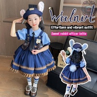 Officer Judy Zootopia Girls Lolita Dress 2026 New Kids Bunny Police Officer Uniform Princess Gown Cu