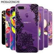 OPPO F9 Case Painted Transparent TPU Back Cover Soft Phone Case OPPO F9 F 9 OPPOF9 Casing