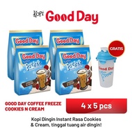 GOOD DAY Coffee Freeze Cookies n Cream 4 Dus (5 x 30 gr) Free Shaker