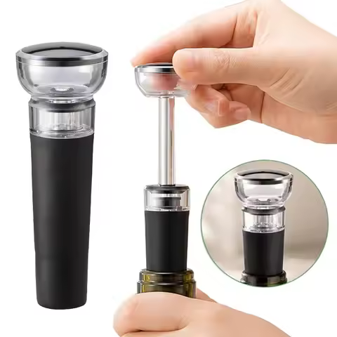 1PC Vacuum Wine Stopper Reusable Wine Bottle Sealer Pump Wine Preserver Saver Stopper Portable Bar T