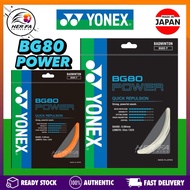 YONEX BG80 Power Badminton String Repulsion Power 100%ORIGINAL Made in Japan Tali Racket Badminton 0