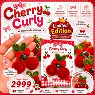 GANTUNGAN Cherry Curly Limited Edition Keychain | Cute Handmade Cherry Keychain Cherry Charm