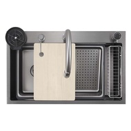 Single Sink Kitchen Ready Stock Sink Stainless Steel Large Pool Nano Vegetable Washing Kitchen Basin