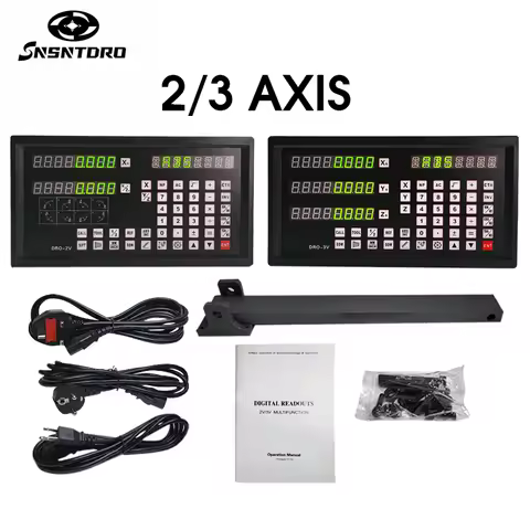 DRO-3V 2V 2 Axis 3 Axis Digital Readout Metal Casing Display for Milling Lathe Machine Linear Scales