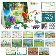 Kids Busy Book Montessori Early Learning Quiet Book Reusable Sticker Activity No Cutting | 30+ Minut