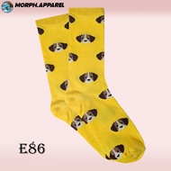 Women's Socks - Cute Yellow Dog Motif - Morph.Apparel - E86