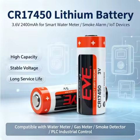 CR17450 Disposable Battery 3V 2400mah Lithium Non-rechargeable Batteries for Smart Water Meter GPS P