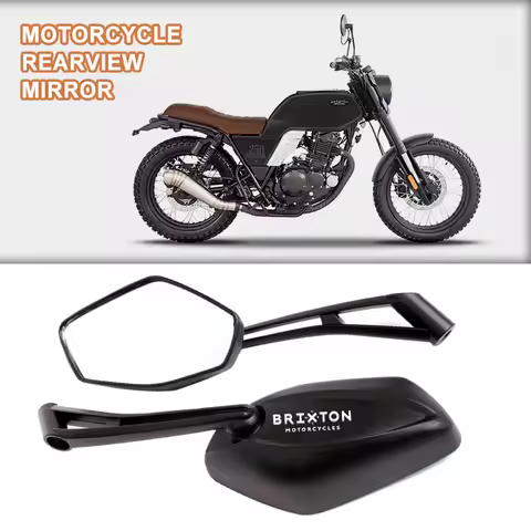 2pcs Wide Angle Motorcycle Rear View Mirrors Handlebar Rearview For BRIXTON Cromwell 125 1200 BX BX1
