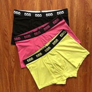 กางเกงบ็อกเซอร์ชาย SP5DER 3 ชิ้น ทรงหลวมสบาย ๆ ผ้าฝ้ายระบายอากาศได้ดี กางเกงชั้นในชายทรงสามเหลี่ยม