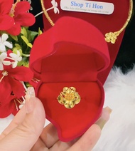 Nhẫn hoa mai mạ vàng 24k cao cấp mẫu mới về ( 1 nhẫn 1 chỉ )