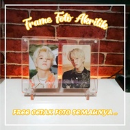 Minimalist Aesthetic Transparent Acrylic Photo Frame | Polaroid 2R 3R 4R 5R Table Photo Frame + Free