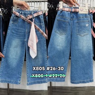 SJ KIDS Wholesale/ X805 26/30 girls' jeans pants 8-12 years old/ price per series 5 pieces