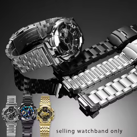 Stainless steel wristband for G-SHOCK Casio small steel cannon GM-110/GM-700/GM-6900 modified steel 