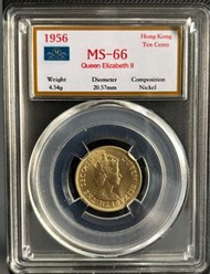 1956年英女皇伊利沙伯二世，香港一毫子全新請細看圖片