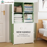 Ready Stock~SweetHome Cabinet 8 Cube Cubes Almari Black Stripes DIY Wardrobe Black Stripes