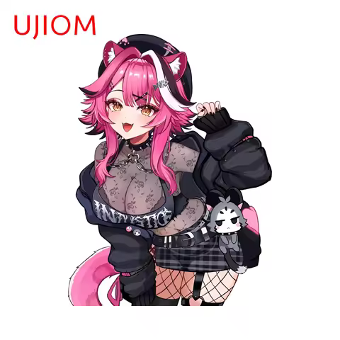 UJIOM Goth Hololive Cute Anime Girl Wall Stickerscool Morden Surfboard Luggage Laptop Decal Nice Kit
