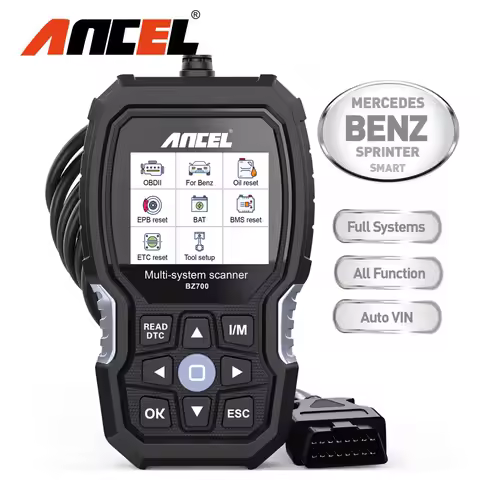 ANCEL BZ700 OBD2 Scanner Engine OBD Code Reader For Benz Full System Diagnostic Tool Reset Service A
