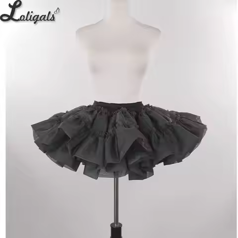 Sweet Mini Super Puffy Petticoat 30cm White Hoop-less Organza Lolita Pettiskirt by Ocelot