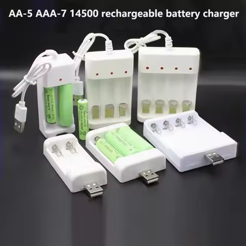 AAA/7 rechargeable battery charger 1.2V universal USB charging box AA/5 battery 14500 lithium batter