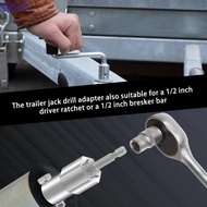 SEVEN Trailer Jack Crank Handle, 1/2 Inch Socket Stainless Steel Drill Adapter, Drill Adapter Chargi