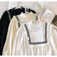Boni Top Blouse Katun Twist Motif Pita -02 Atasan blouse wanita boni top // kemeja katun boni blouse
