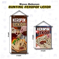 🔥READY DESIGN🔥 Bunting Keropok Lekor - Tebal / Kalis Air /Lasak - Peniaga / Gerai / Pasar Malam / Kh