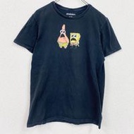 古著 Nickeodeon 海綿寶寶短袖印花 T 卹，黑色，M 碼