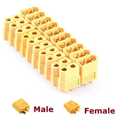 10pcs XT60 XT60H XT30U XT-60 Male Female XT30 XT90 T-Plug EC3 EC5 EC8Bullet Connectors Plugs For RC 