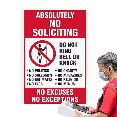 No Solicitation Signs Yard No Solicitation Sign Sticker Sunproof Self Adhesive Door Sign For Home Fr