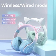 【HOT】 Headsets Gamer Headphones Blutooth Children's Wireless Earphone Usb With Microphone Colourful Pc Lap Headset