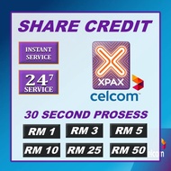 RM10 RM25 RM50 Celcom  - Nilai Rendah Murah Cheap ( Celcom Share Credit - Instant Direct Masuk ) - P