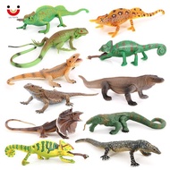 Simulation Reptile Lizard Model - Umbrella, Maned, Chameleon, Gecko, Horned Lizard, Kids Educational