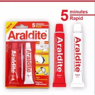 MERAH Red Araldite 5-minute Rapid Iron Epoxy Glue