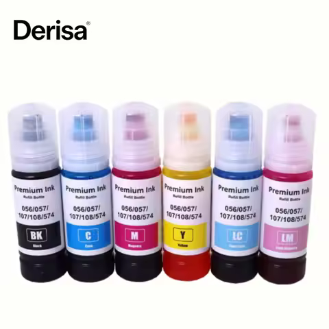 1Set/6Color 107 Refill Dye Ink For Epson 056 057 574 Refill Ink For Epson L8050 L8058 L18050 L18058 
