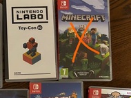 Nintendo switch games Donkey Kong, Labo, Super Heroes 2, Minecraft, Overcooked2,super Bomberman