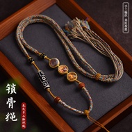 IN STOCK>Tibetan Style Pendant Necklace Cord Handmade Cotton Braided Cord Thangka Cultural Play Pend