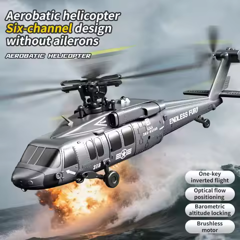JJRC U9901 6CH RC Helicopter With Brushless Motor Altitude Hold Optical Flow One Key Takeoff 3D Roll